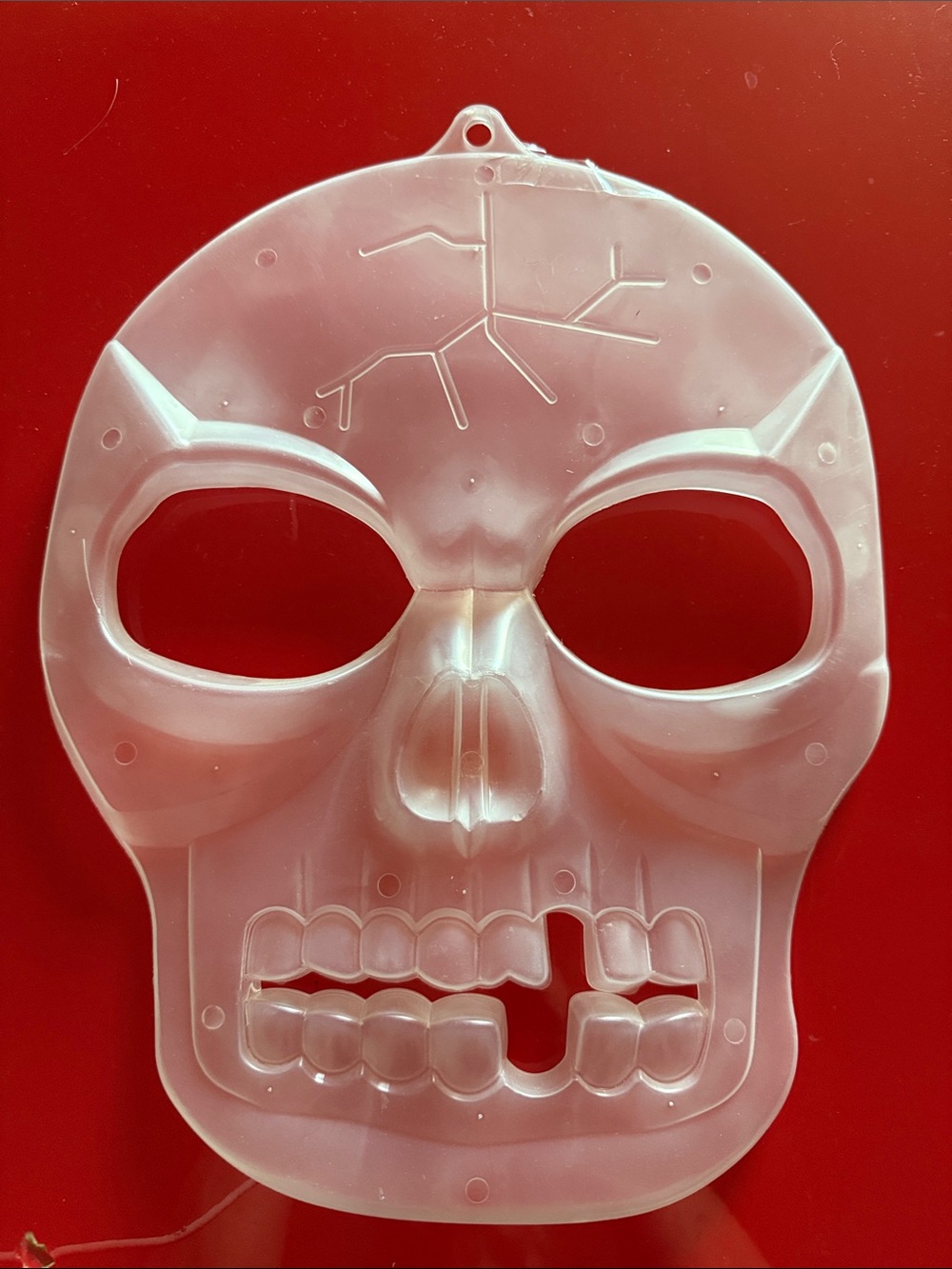 Clear Plastic Skull Face Mask - Halloween Costume Accessory